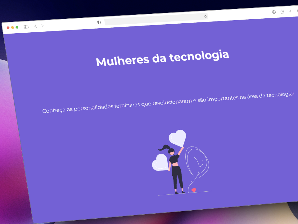 Capa do projeto Mulheres da tecnologia